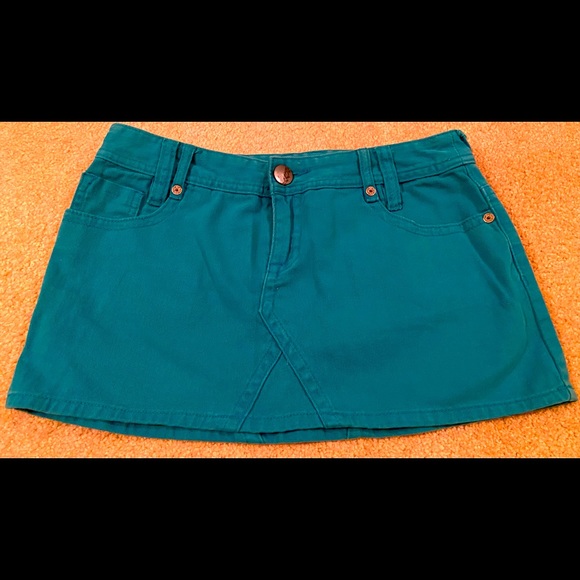 Roxy teal mini skirt size 7 - Picture 1 of 3